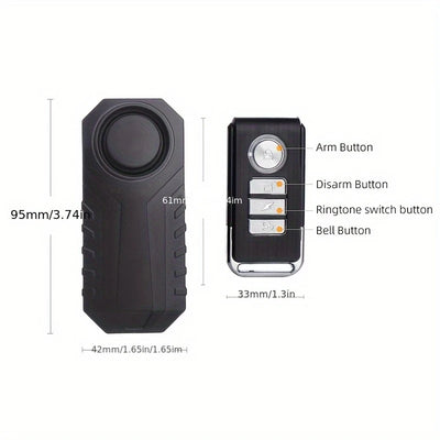 Alarme Voiture YNF 113 dB Étanche avec Télécommande