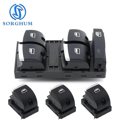 Bouton Lève-Vitre Chromé Audi A6 C6 RS6 Q7 4F0959851H