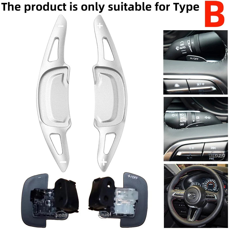 Palettes au Volant Mazda 3 CX-30 2020-2022 Aluminium Type B