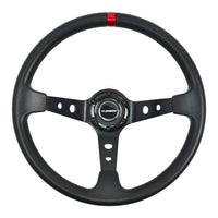 Volant Sport 350 mm Cuir PU Moyeu 6 Vis Plat Profond Universel