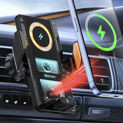 Support Téléphone Voiture Chargeur Induction 66W Magnétique