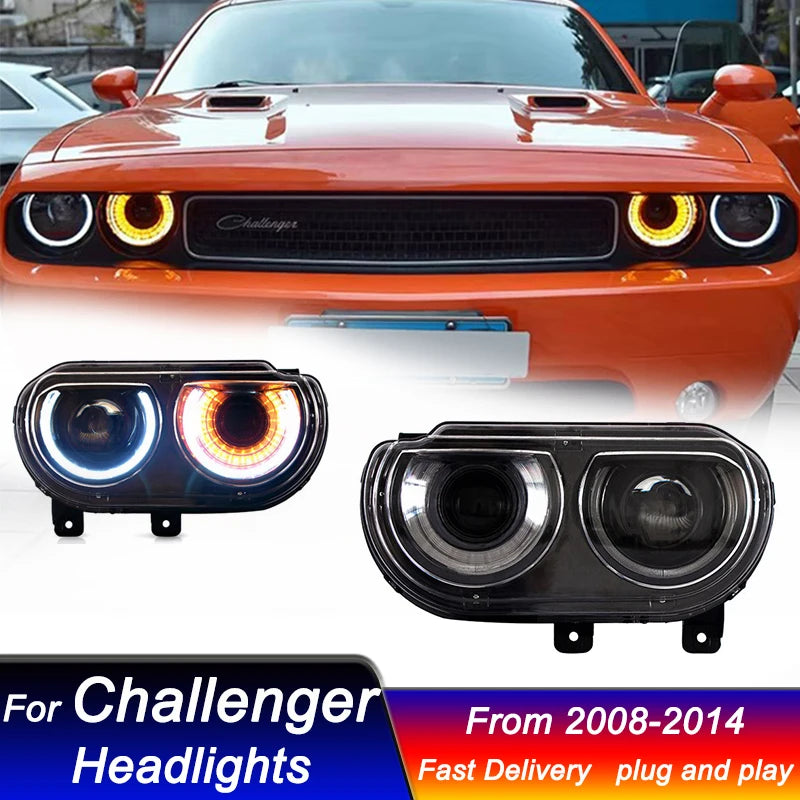 Phares LED Dodge Challenger 2008-2014 Kit Complet Feux de Jour Dynamiques Clignotants