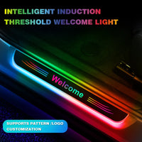 Seuil de Porte LED Dynamique Sans Fil Logo Personnalisé