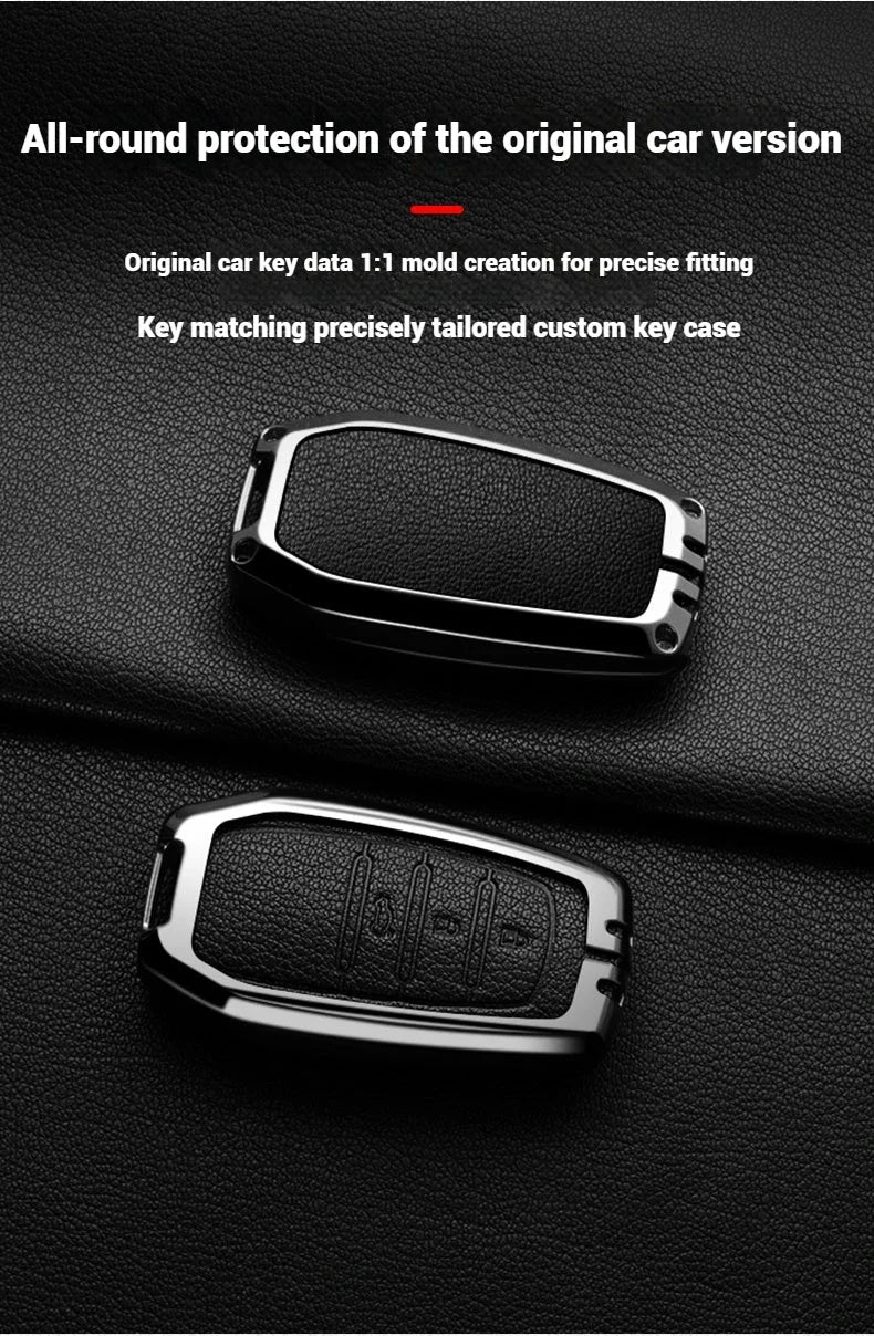 Étui de Protection Clé Toyota C-HR RAV4 Corolla Prius Camry Alliage de Zinc et Cuir