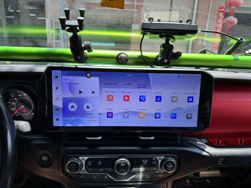 Autoradio Android Écran QLED Jeep Wrangler JL 2018-2022 CarPlay Sans Fil GPS 4G