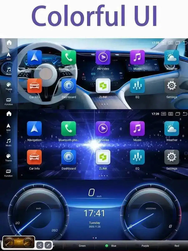 Autoradio Android 14 Mercedes-Benz GLC X253, C et Classe V W447 2015-2021 Écran 14,6 pouces CarPlay 4K