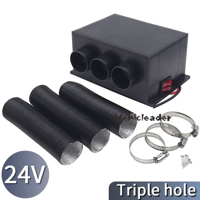 Autoheizung 12V 24V 3 Ausgänge mit Schläuchen