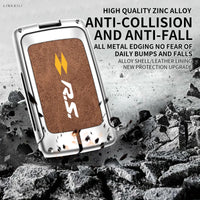 Coque de Clé Renault Carte 2 Touches Alliage de Zinc Suédine Lanière RS