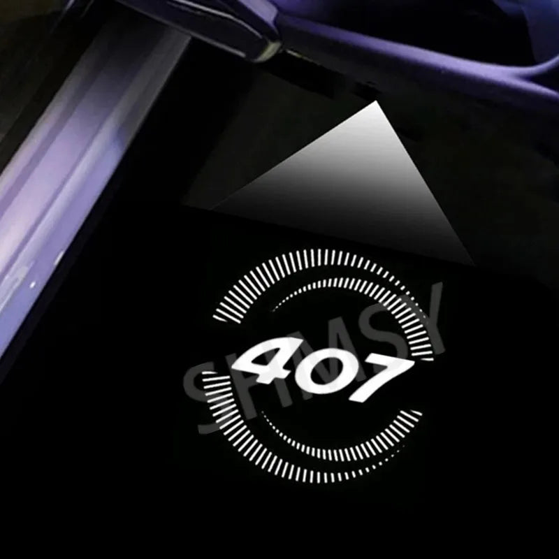 Projecteur Logo Porte Peugeot 407 2004-2012 LED 2 Pièces