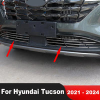 Calandre Hyundai Tucson NX4 2021-2024, 24 Baguettes Inox pour Grille Inférieure