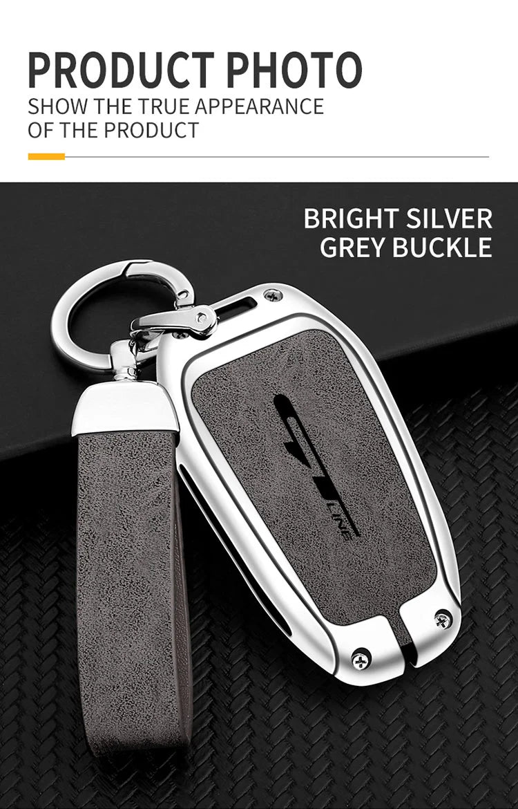 Coque de Clé Peugeot GT Line 3 Touches Alliage de Zinc Suédine