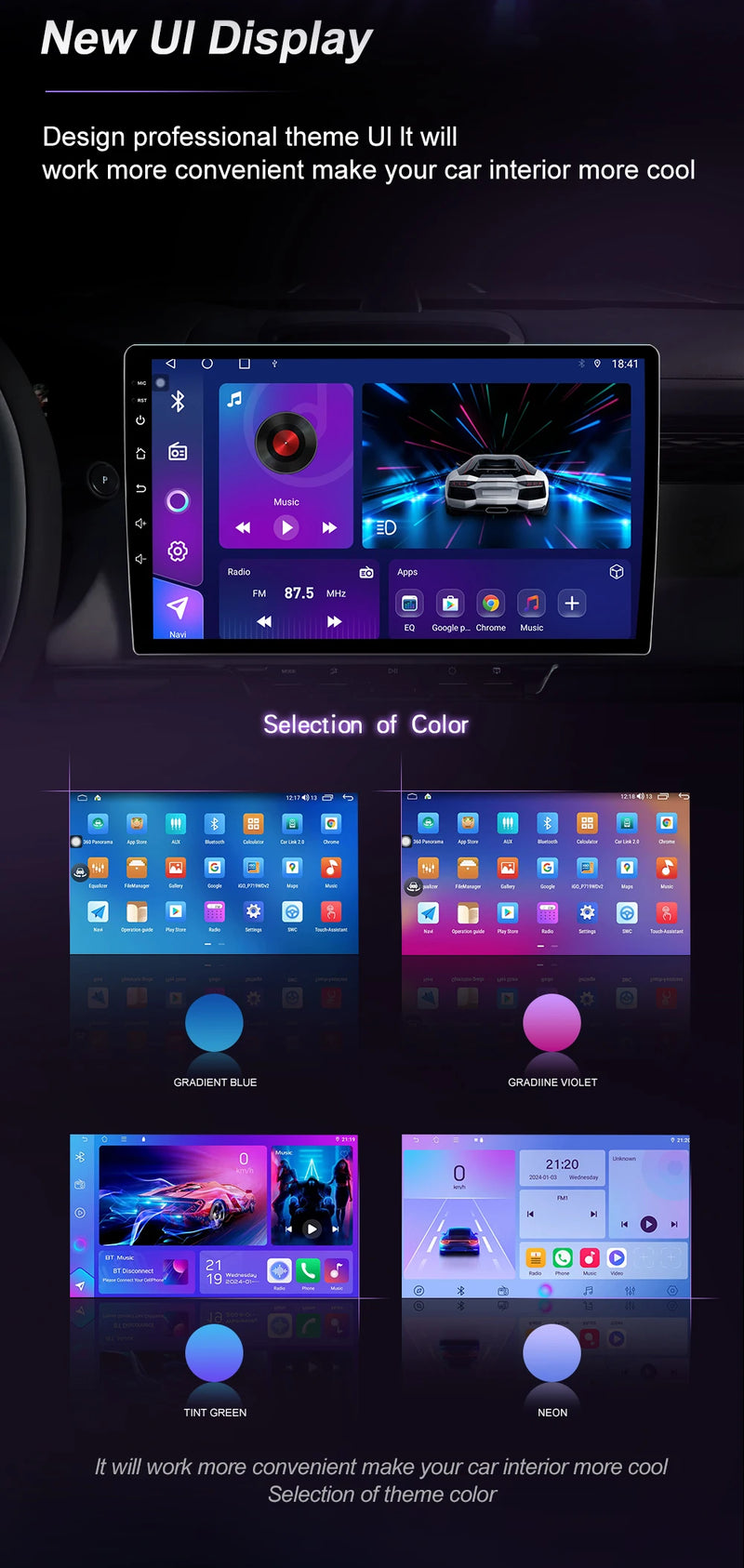 Autoradio CarPlay Peugeot 208 2008 2012-2018 Android Écran Tactile