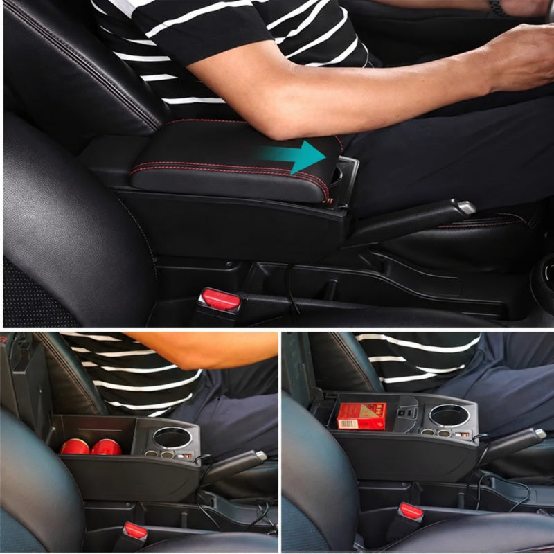 Accoudoir Peugeot 207 207 CC Console Centrale avec Rangement Porte-Gobelet et USB