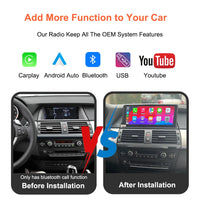 Autoradio Android BMW X5 E70 X6 E71 CarPlay — détail de finition