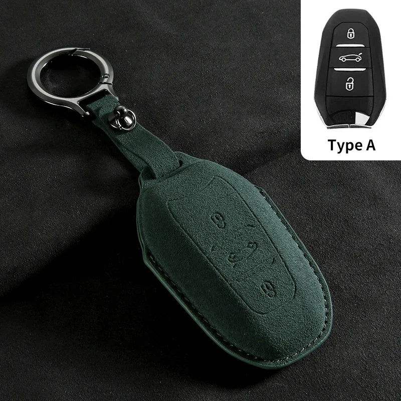 Coque de Clé Peugeot Citroën Suédine Clé Repliable ou Fixe 3 Touches