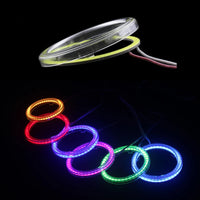 Anneaux Angel Eyes LED COB Blancs Universels 60 à 120 mm