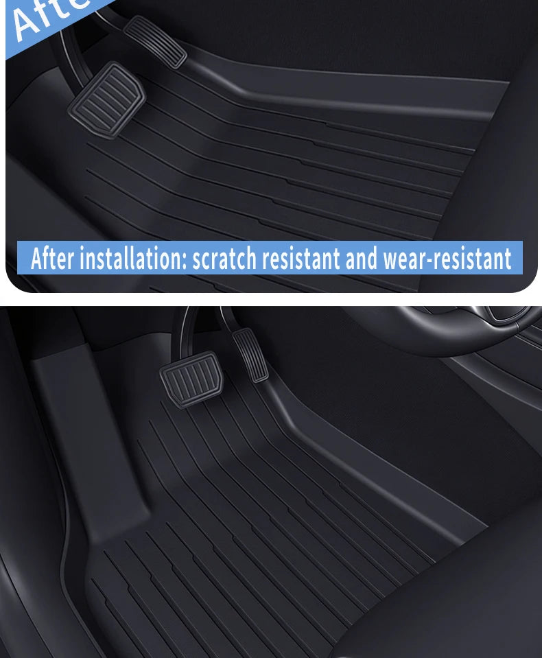 Tapis de Sol Tesla Model 3 Highland 2024-2026 TPE Ensemble 3 à 12 Pièces Simple ou Double Couche