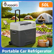 Réfrigérateur de Voiture Podofo 30 L 40 L 50 L Glacière à Compresseur sur Roulettes 12/24 V