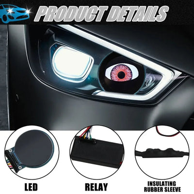 Phares LED Œil du Diable 3 Pouces 6 Modes Dynamiques
