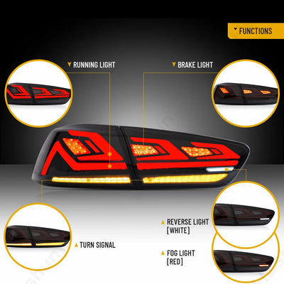 Feux Arrière LED Séquentiels Mitsubishi Lancer EVO X 2008-2015