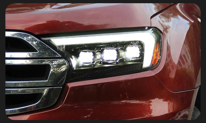 Phares LED Ford Ranger T7 2016-2021 Everest Paire Avant Éclairage de Jour DRL