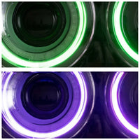 Phares Avant RGB Dodge Challenger 2015-2024 Feux de Jour Multicolores Contrôle par Application IP67