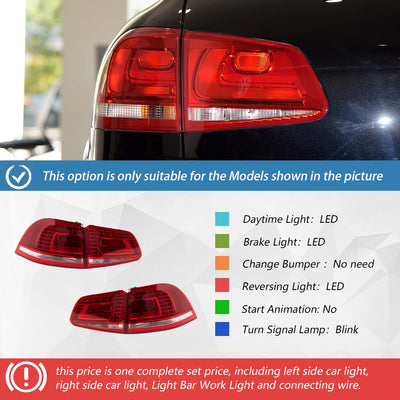 Feux Arrière LED Volkswagen Touareg 2011-2018 Plug and Play