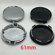 Cache-Moyeux Universels Vierges 61 mm Chromé ou Noir Lot de 4