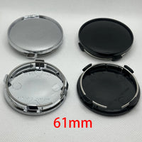 Cache-Moyeux Universels Vierges 61 mm Chromé ou Noir Lot de 4