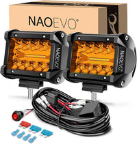 Phares de Travail LED 4 Pouces 4x4 Lot de 2