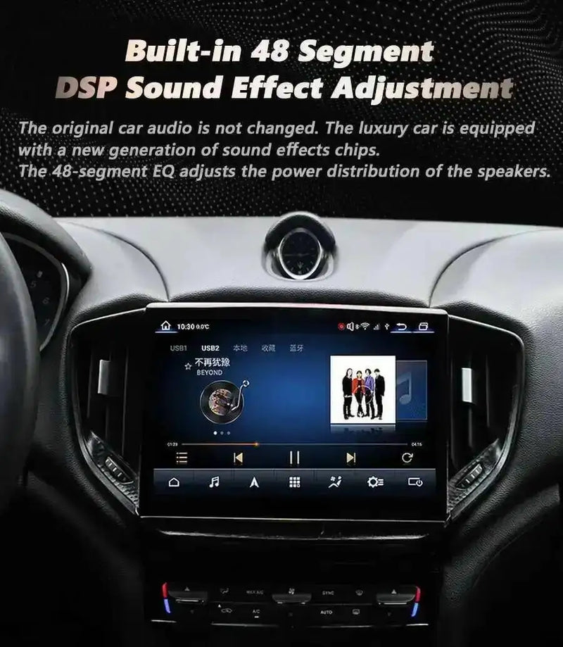 Autoradio Android Maserati Ghibli 2014-2020 Écran QLED 10 pouces CarPlay 4G Version Best GPS