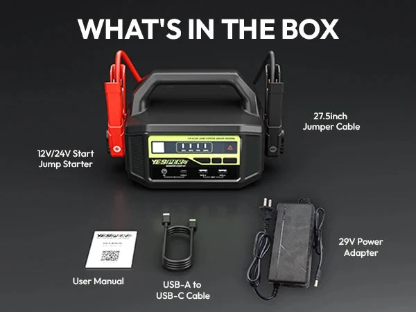 Booster de Batterie 12 V 24 V YESPER Monster Start N1 36 400 mAh