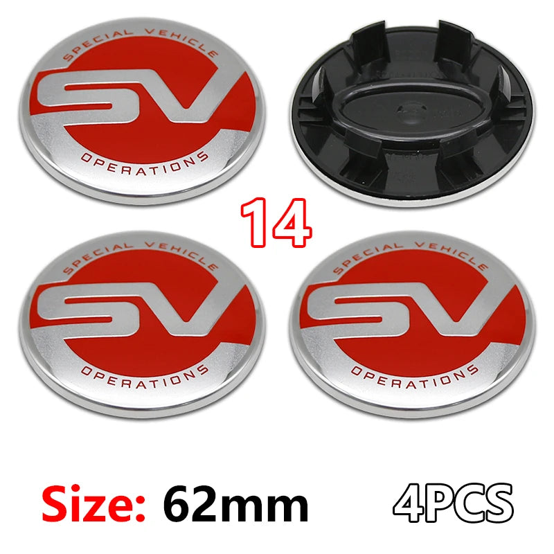 Cache-Moyeux Land Rover 62 mm Lot de 4 Emblèmes de Jante 3D ABS Chromé pour Evoque Defender Discovery 4 Range Rover Sport