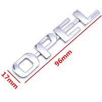 Logo Opel et Corsa Lettres 3D en Métal Emblème Autocollant pour Coffre Arrière Noir ou Argent