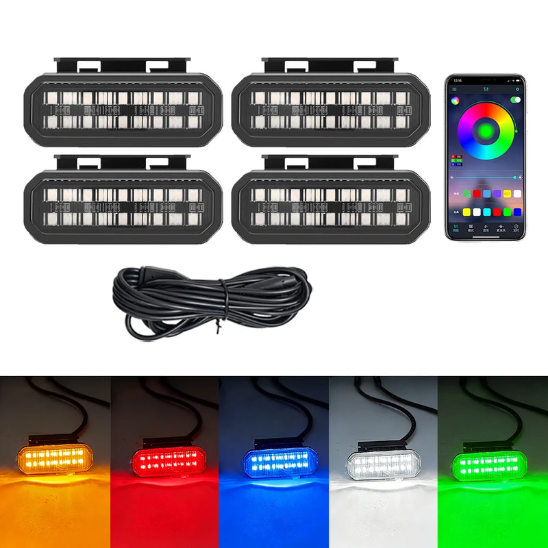 Feux de Calandre LED Nissan Frontier 4, 5 ou 8 Feux RGB ou Couleur