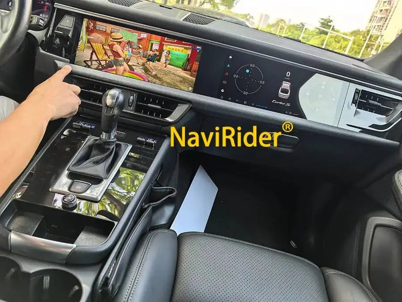 Autoradio Double Écran 12,3 + 12,3 Pouces Porsche Macan 2018-2024 Android CarPlay GPS 4G