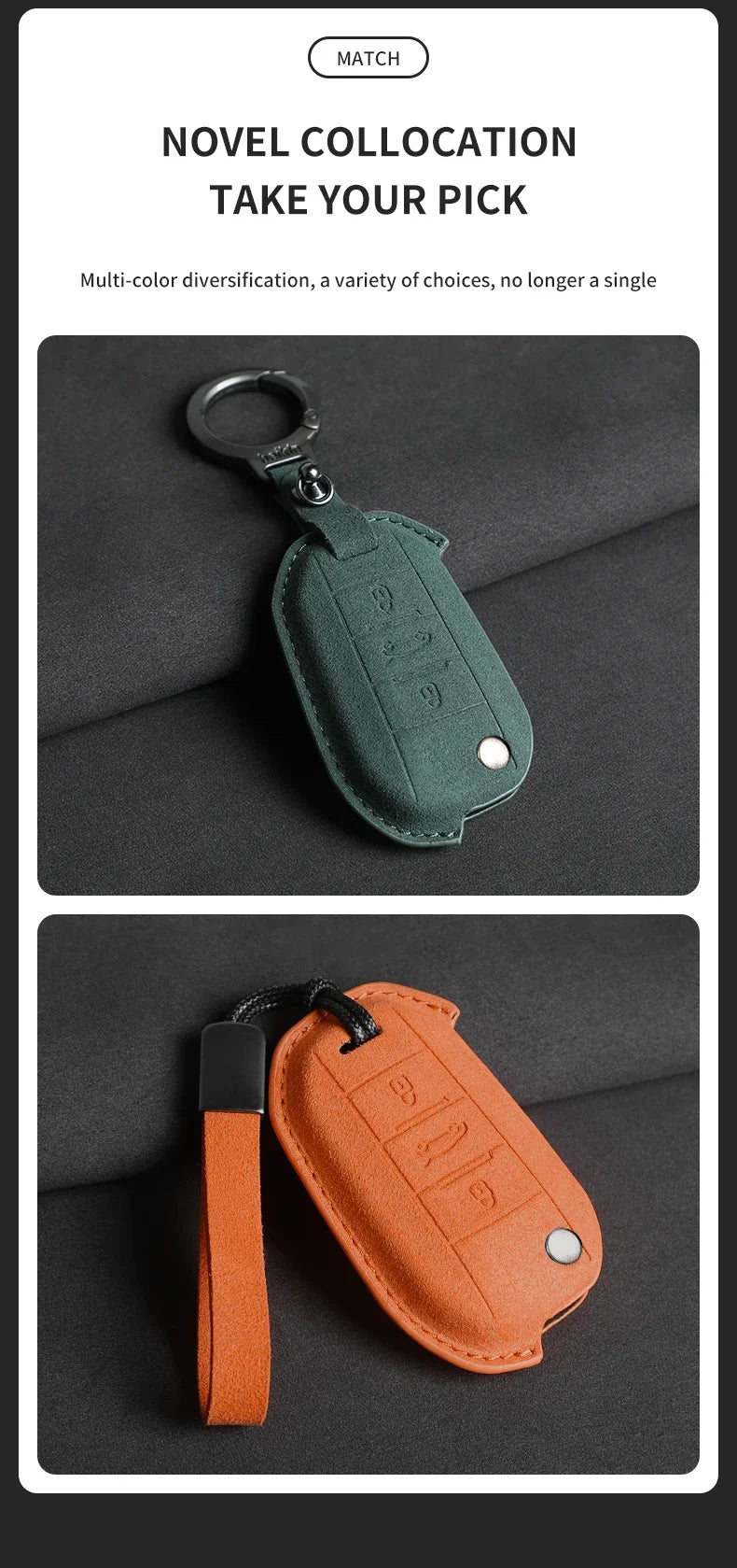 Coque de Clé Peugeot Citroën Suédine Clé Repliable ou Fixe 3 Touches