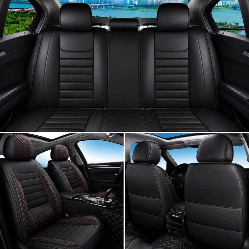 Housses de Siège Cuir PU Hyundai Tucson Kona i20 i30 i10 Santa Fe Bayon Nexo 5 Places Airbag Compatible Imperméables