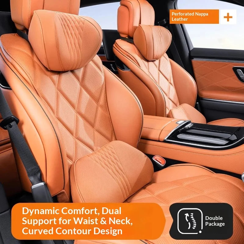 Coussin de Nuque et Soutien Lombaire Voiture Universel