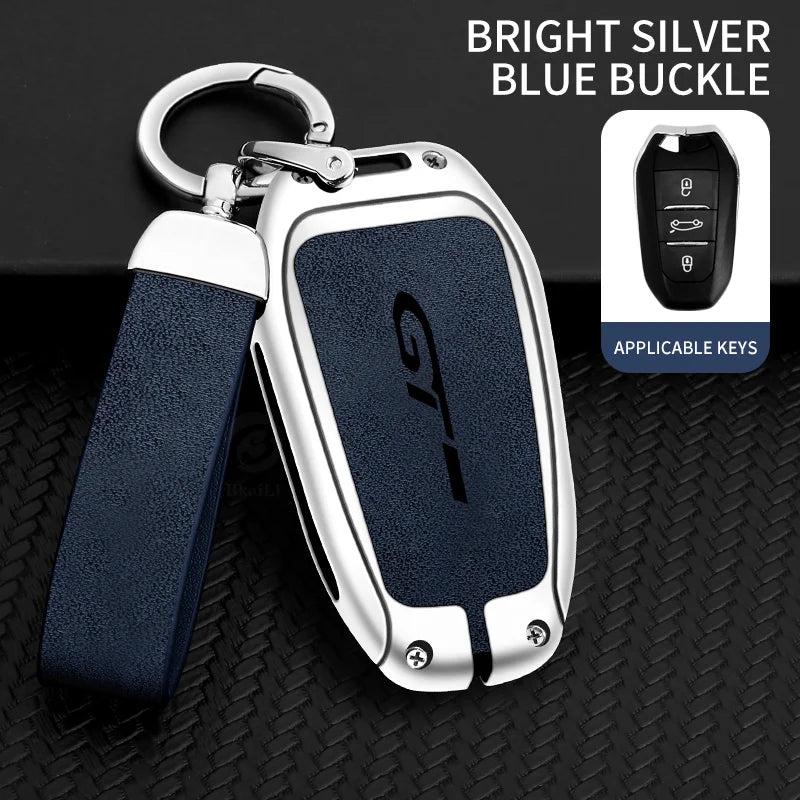 Coque de Clé Peugeot GT Line 3 Touches Alliage de Zinc Suédine