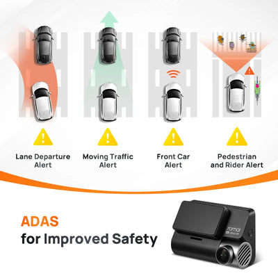 Dashcam 70mai A810 4K Avant Arrière GPS ADAS