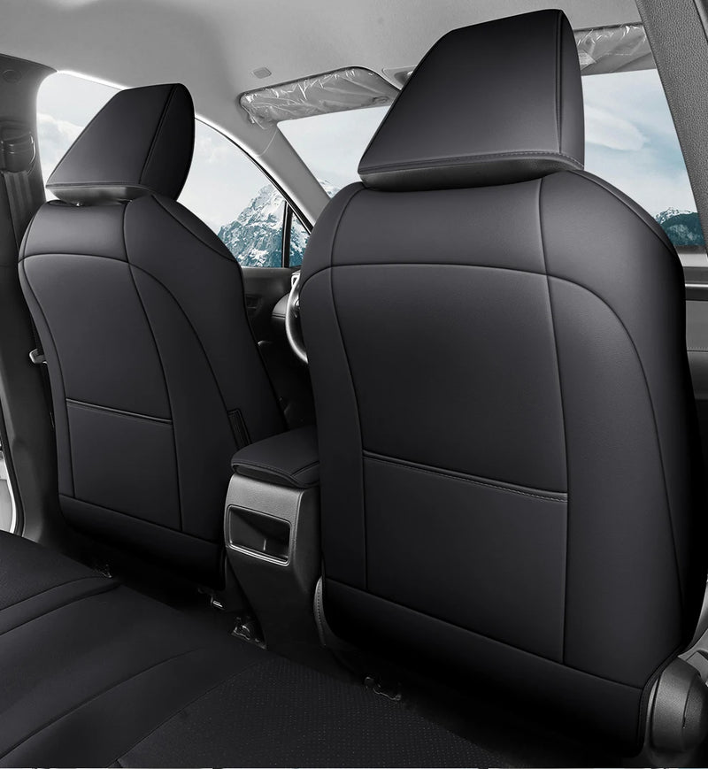 Housses de Siège Cuir Toyota RAV4 2020-2023 Sur Mesure 5 ou 9 Pièces Orange Vert Gris Noir