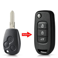 Coque de Clé Renault Mégane Clio Duster Kangoo Modus Twingo Dacia Sandero Logan Nissan Kubistar Clé Rabattable Modifiée