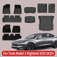 Tapis de Sol Tesla Model 3 Highland 2024-2026 TPE Ensemble 3 à 12 Pièces Simple ou Double Couche