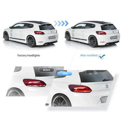 Feux Arrière LED Volkswagen Scirocco 2009-2014 Rouge ou Fumé