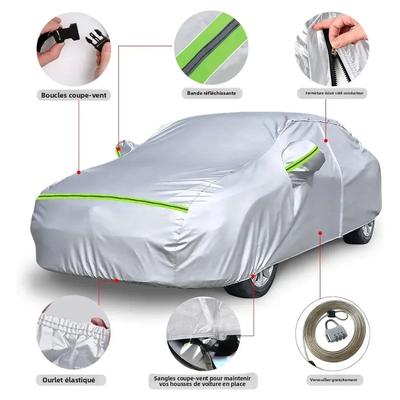 Housse de Protection Voiture Porsche 911 991 992 996 997 1998-2025 Toutes Saisons Argentée