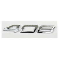 Logo Peugeot 208, 308, 408, 408X, 508 et 508L en ABS 3D, Emblème Lettres de Coffre Noir Brillant, Argent ou Gris