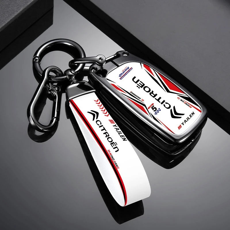 Étui de Protection Clé Citroën C3 C4 C5 Berlingo Picasso Alliage de Zinc Blanc ou Noir
