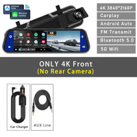 Dashcam 10 Pouces 4K CarPlay Android Auto OLESED