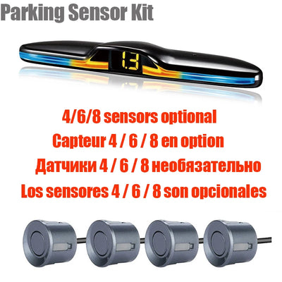 Radar de Recul Risingon Écran LED 4 à 8 Capteurs